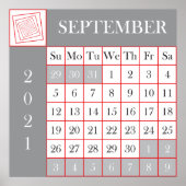 kalender 2021 september poster (Voorkant)