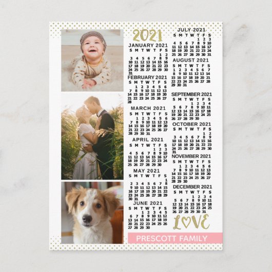 Kalender 2021 (zie beschrijving voor nieuwe versie briefkaart (Voorkant)