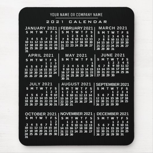 Kalender 2021 (zie beschrijving voor nieuwe versie muismat (Voorkant)