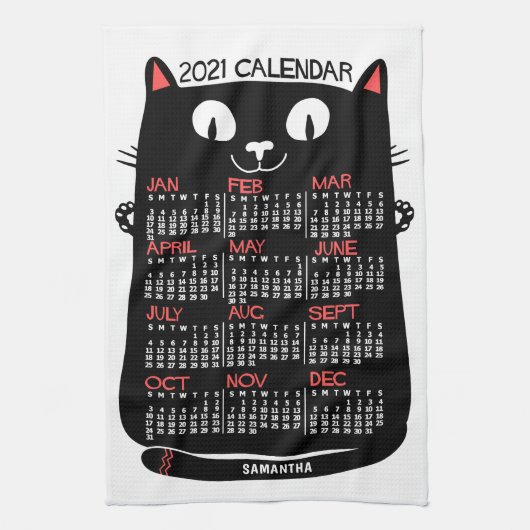 Kalender 2021 (zie beschrijving voor nieuwe versie theedoek (Verticaal)