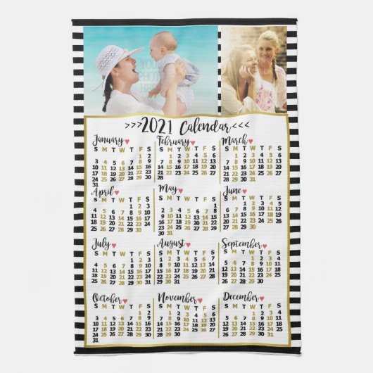 Kalender 2021 (zie beschrijving voor nieuwe versie theedoek (Verticaal)