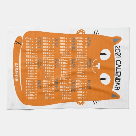 Kalender 2021 (zie beschrijving voor nieuwe versie theedoek (Horizontaal)