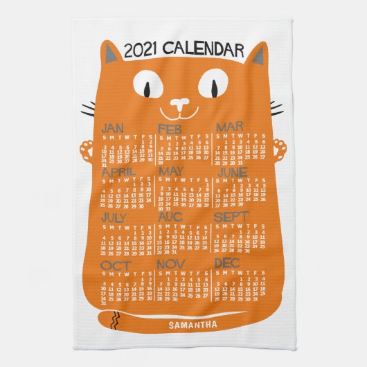 Kalender 2021 (zie beschrijving voor nieuwe versie theedoek (Verticaal)