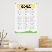 Kalender 2022 Poster - Maandag begin (Keuken)