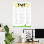 Kalender 2022 Poster - Maandag begin (Thuiskantoor)