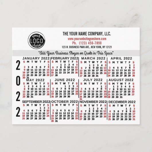 Kalender 2022 (zie beschrijving voor nieuwe versie briefkaart (Voorkant)