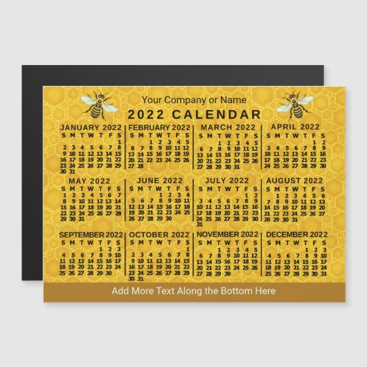 Kalender 2022 (zie beschrijving voor nieuwe versie magnetische uitnodiging (Voorkant / Achterkant)