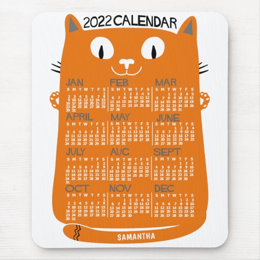Kalender 2022 (zie beschrijving voor nieuwe versie muismat (Voorkant)