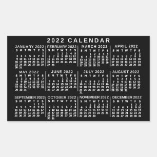 Kalender 2022 (zie beschrijving voor nieuwe versie rechthoekige sticker