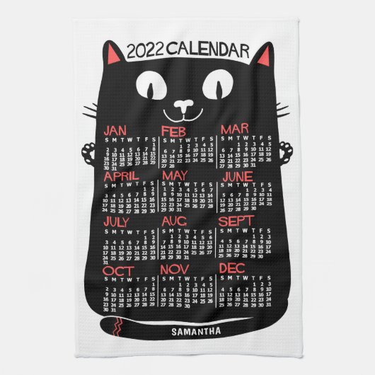 Kalender 2022 (zie beschrijving voor nieuwe versie theedoek (Verticaal)