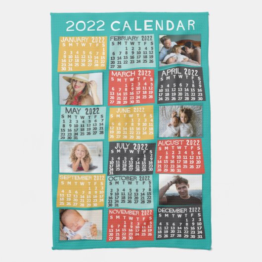Kalender 2022 (zie beschrijving voor nieuwe versie theedoek (Verticaal)