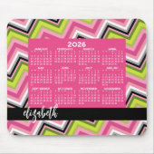 Kalender 2023 - enorm kleurrijk chevron-patroon muismat (Voorkant)