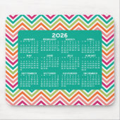 Kalender 2023 - enorm kleurrijk chevron-patroon muismat (Voorkant)