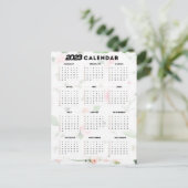 kalender 2023 floral briefkaart (Staand voorkant)