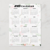 kalender 2023 floral briefkaart (Voorkant)