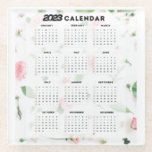 kalender 2023 floral glazen onderzetter (Voorkant)
