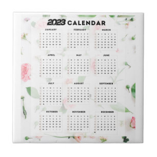 kalender 2023 floral tegeltje