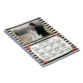 Kalender 2023 jaar voorbereiding Floral Stripes |  Notitieboek (Rechterzijde)