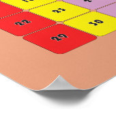 kalender 2023 kleur dagen week maand poster (Hoek)