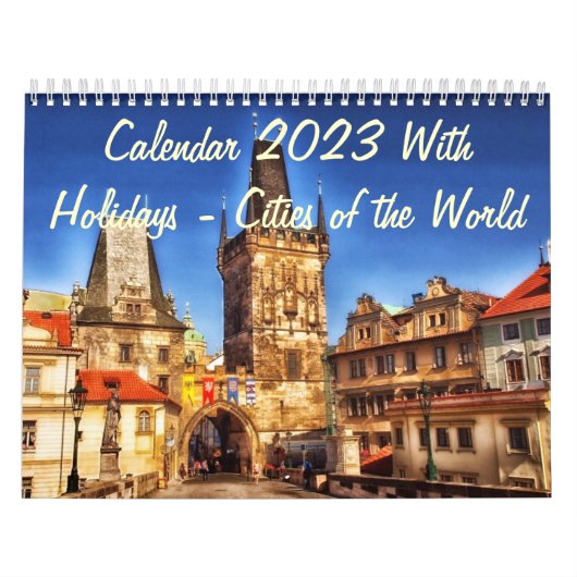 Kalender 2023 Met Feestdagen - Steden Van De Werel (Hoes)