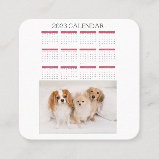 kalender 2023 schattige honden klantenkaartje (Voorkant)