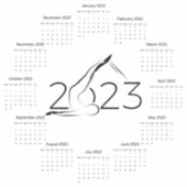 Kalender 2023 voor Pilates instructeur Grote Clock Sticker (Voorkant)