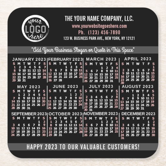 Kalender 2023 (zie beschrijving voor de nieuwste v kartonnen onderzetters (Voorkant)