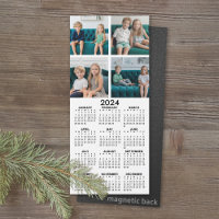 Kalender 2024 - 4 fotocollage zwart wit magneet