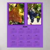 Kalender - 2024 Druiven aan de wijnstok Poster (Voorkant)