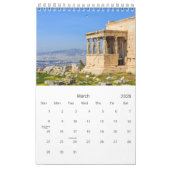 Kalender 2024 jaar met foto van Athene, Griekenlan (Mar 2026)