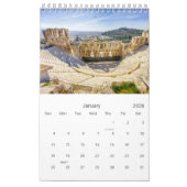 Kalender 2024 jaar met foto van Athene, Griekenlan (Jan 2026)