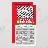 Kalender 2024 Kerst 4 foto's toevoegen Kaart (Voorkant / Achterkant)