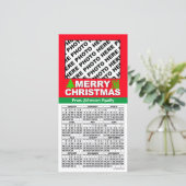 Kalender 2024 Kerst 4 foto's toevoegen Kaart (Staand voorkant)