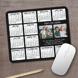 Kalender 2024 met 2 foto's en tekst - Zwart Wit Muismat<br><div class="desc">Een 2 fotocollage met een kalender en een ruimte om een paar lijnen van tekst toe te voegen. Een leuk object voor het nieuwjaar dat je kunt gebruiken op de kantoor of thuis. Voeg 2 vierkante foto's aan dit ontwerp toe.</div>