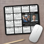 Kalender 2024 met 2 foto's en tekst - Zwart Wit Muismat<br><div class="desc">Een 2 fotocollage met een kalender en een ruimte om een paar lijnen van tekst toe te voegen. Een leuk object voor het nieuwjaar dat je kunt gebruiken op de kantoor of thuis. Voeg 2 vierkante foto's aan dit ontwerp toe.</div>