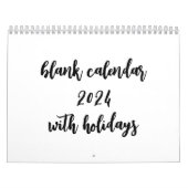 Kalender 2024 Met Feestdagen (Hoes)