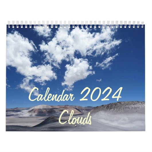 Kalender 2024 Met Feestdagen - Wolken (Hoes)