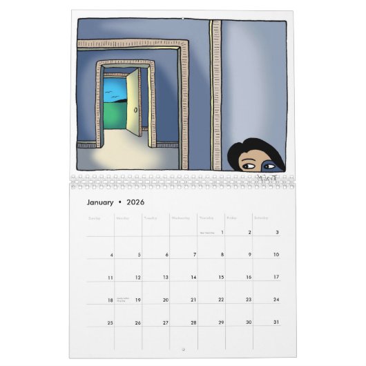 Kalender 2024 met kunstwerk van Margaret Scott (Jan 2026)