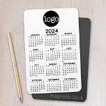 Kalender 2024 met Logo Basic Zwart Wit Minimaal Magneet<br><div class="desc">Een zeer nuttig punt voor school of kantoor thuis. Een standaard zoek je kantoor of schoolkluisje. Dit show een volledig uitzicht van alle data.</div>