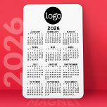 Kalender 2024 met Logo Basic Zwart Wit Minimaal Magneet<br><div class="desc">Een zeer nuttig punt voor school of kantoor thuis. Een standaard zoek je kantoor of schoolkluisje. Dit show een volledig uitzicht van alle data.</div>