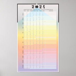 Kalender 2024 - Moon Planner Poster
