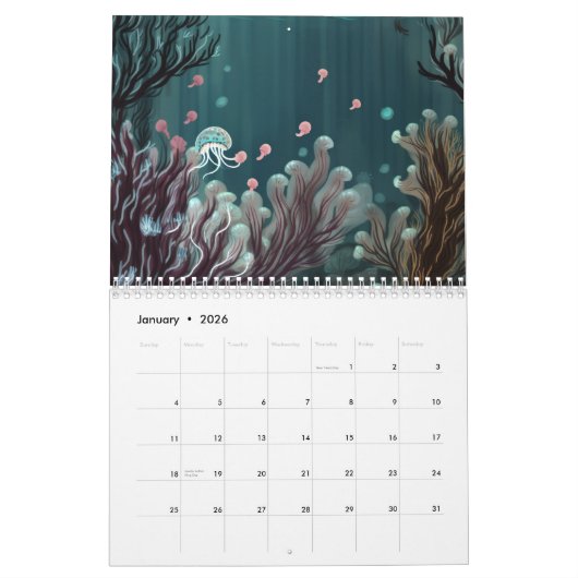 Kalender 2024 Oceaan, zee (Jan 2026)