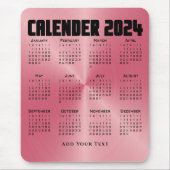 Kalender 2024 - Roze Muismat (Voorkant)