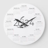 Kalender 2024 voor Pilates instructeur Grote Klok (Voorkant)