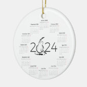 Kalender 2024 voor Pilates instructeur Keramisch Ornament (Links)