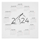 Kalender 2024 voor Pilates instructeur Perfect Poster (Voorkant)