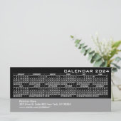 Kalender 2024 Zakelijke Rack Kaart Zwart (Staand voorkant)