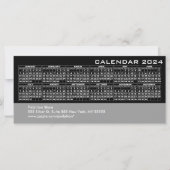 Kalender 2024 Zakelijke Rack Kaart Zwart (Voorkant)