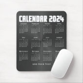 Kalender 2024 - Zwart Muismat (Met muis)