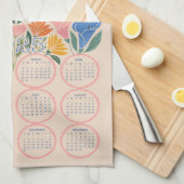 Kalender 2025 - Blue Jay en Blooms Theedoek (Quarter Fold)